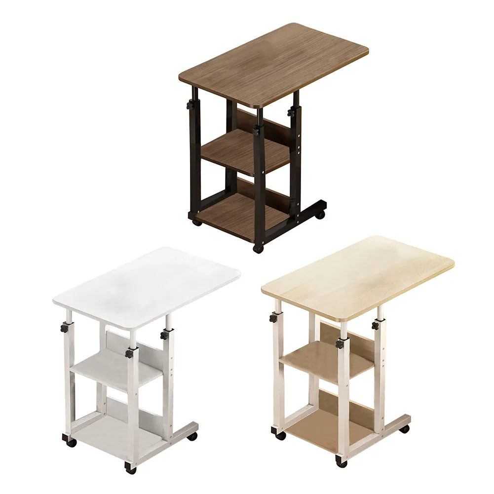 【Breeins】Height Adjustable Mobile Table Overbed Desk with Wheels