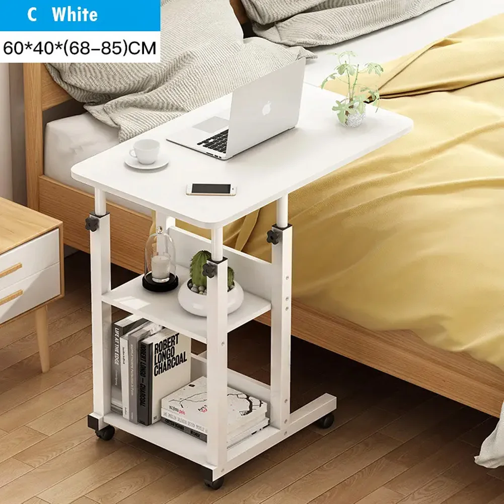 【Breeins】Height Adjustable Mobile Table Overbed Desk with Wheels