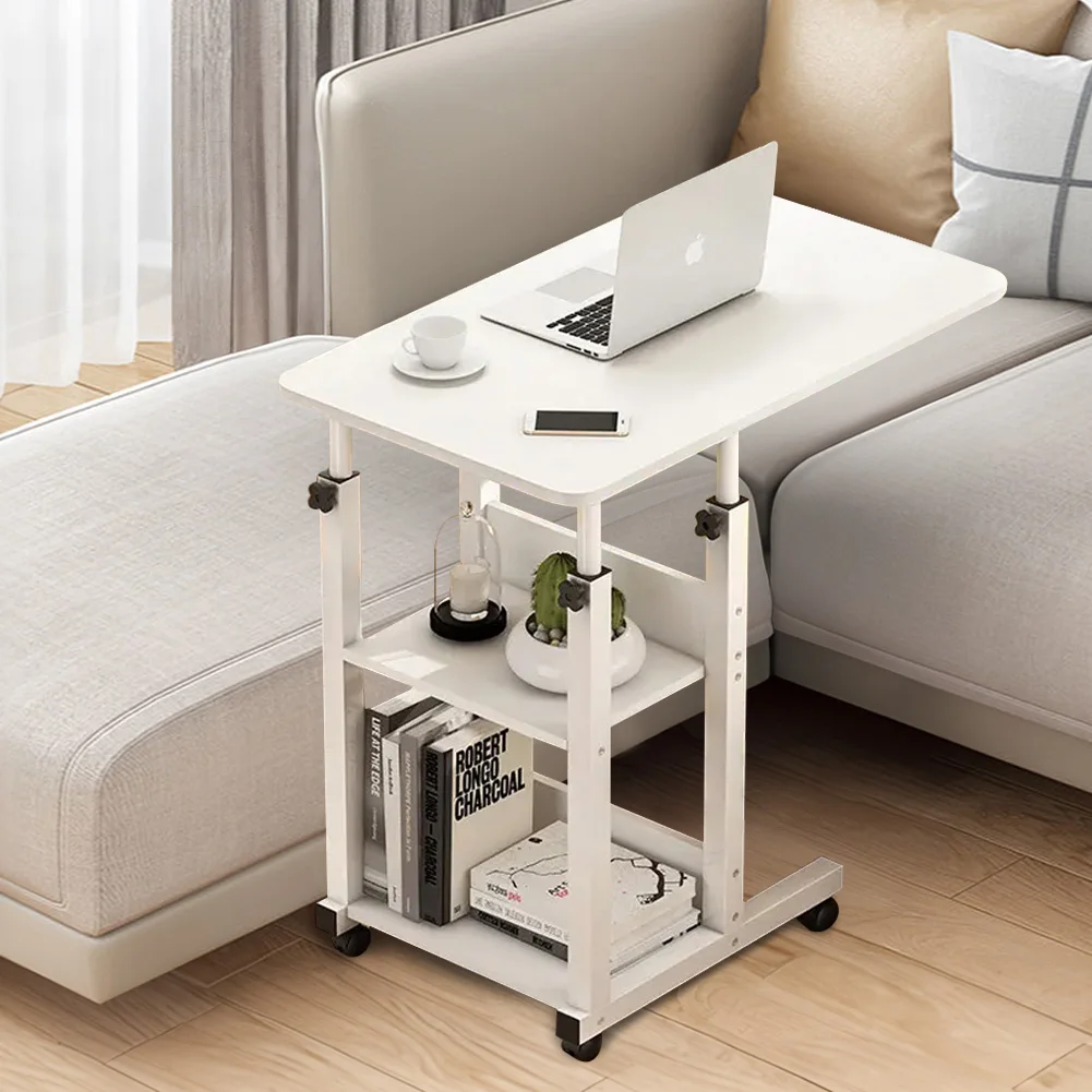 【Breeins】Height Adjustable Mobile Table Overbed Desk with Wheels