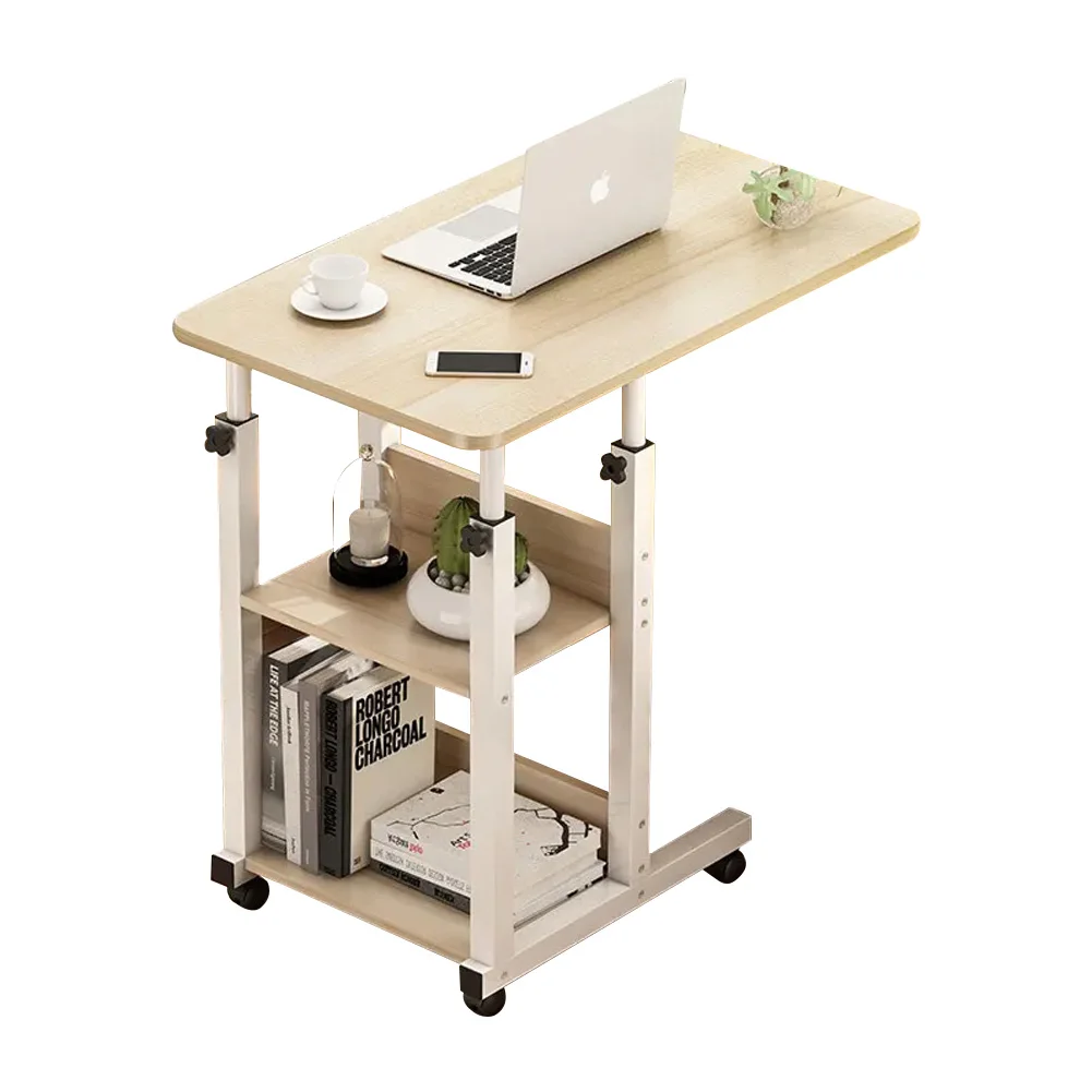 【Breeins】Height Adjustable Mobile Table Overbed Desk with Wheels