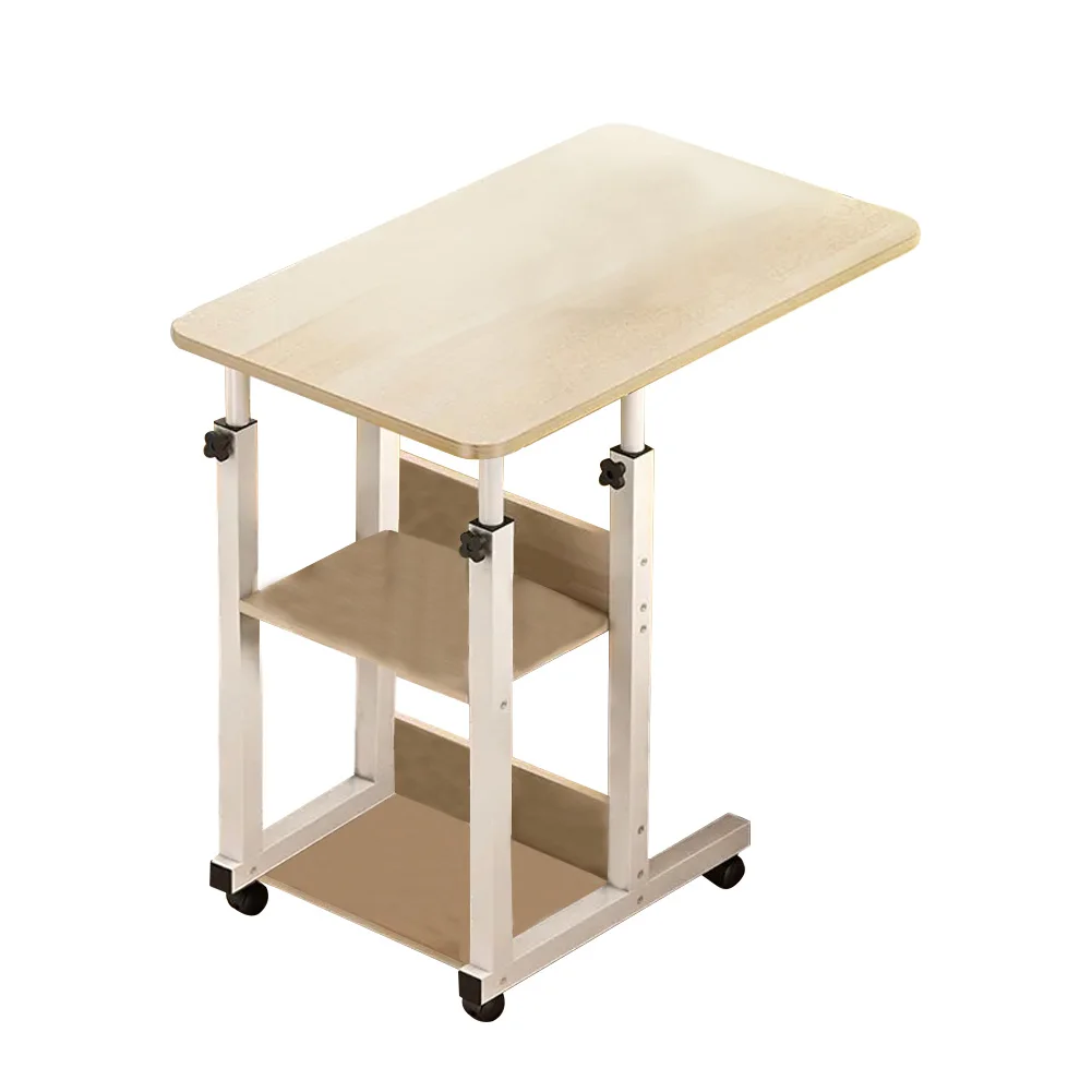 【Breeins】Height Adjustable Mobile Table Overbed Desk with Wheels