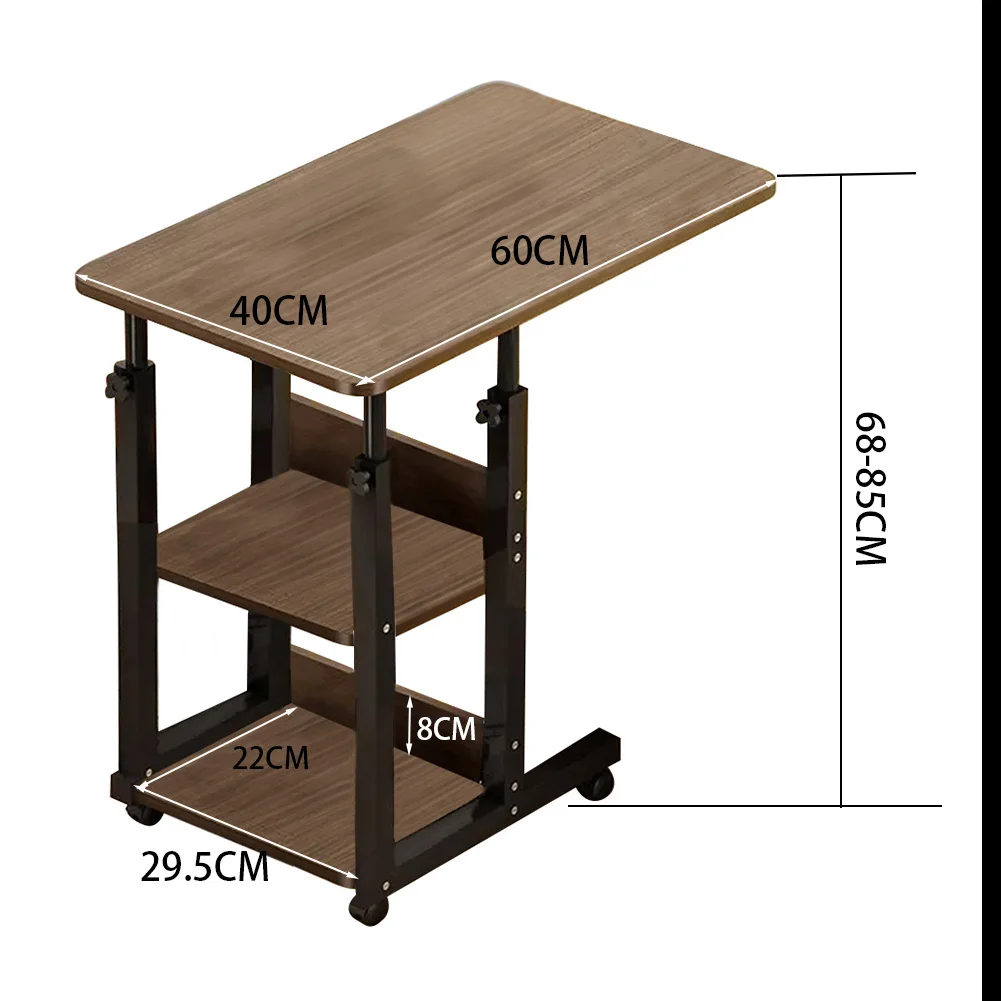 【Breeins】Height Adjustable Mobile Table Overbed Desk with Wheels