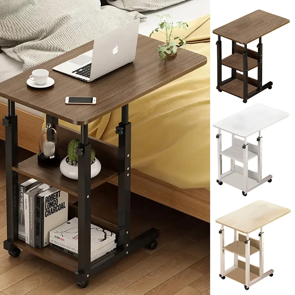 【Breeins】Height Adjustable Mobile Table Overbed Desk with Wheels