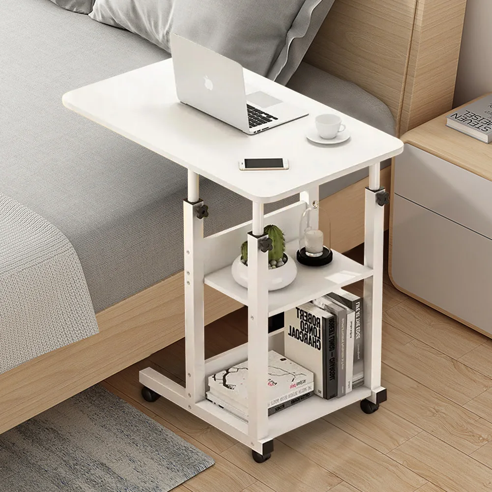 【Breeins】Height Adjustable Mobile Table Overbed Desk with Wheels