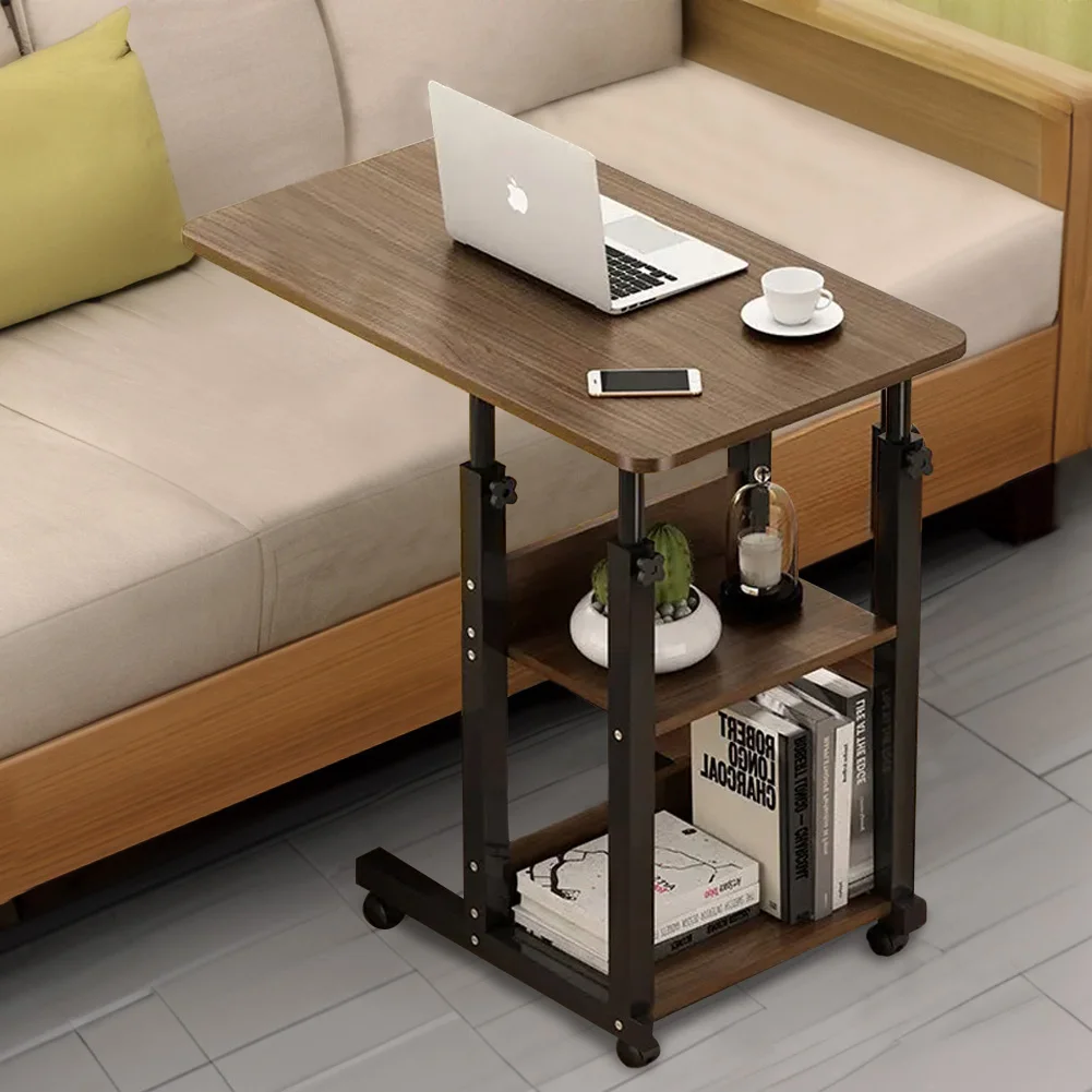 【Breeins】Height Adjustable Mobile Table Overbed Desk with Wheels