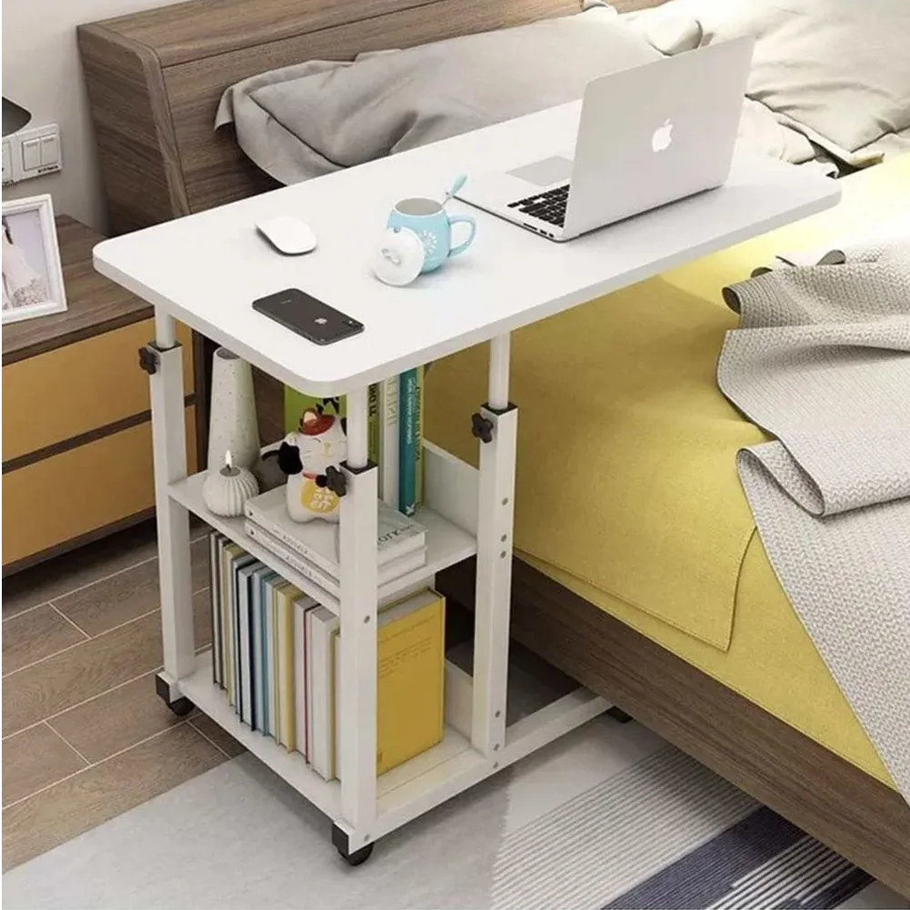 【Breeins】Height Adjustable Mobile Table Overbed Desk with Wheels