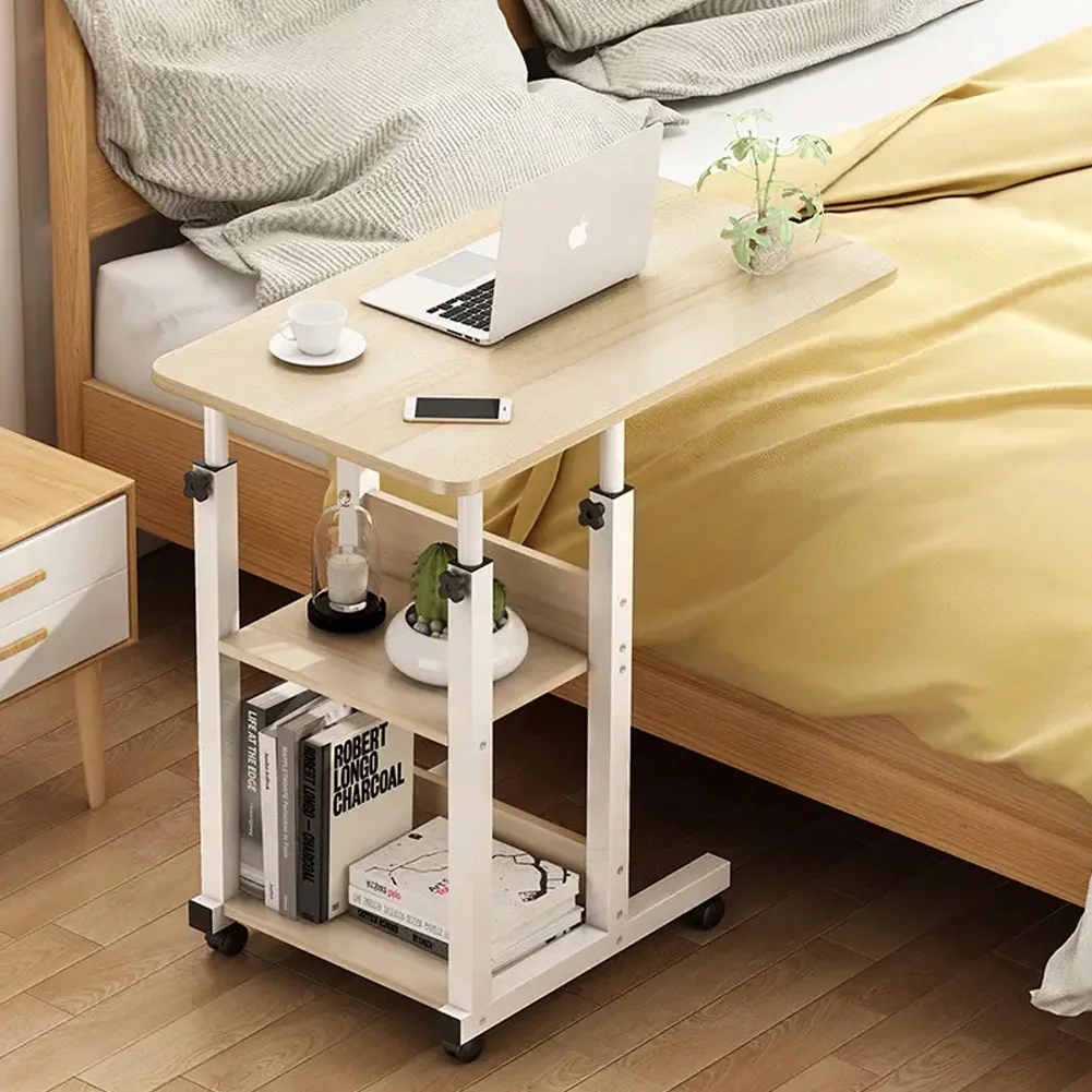 【Breeins】Height Adjustable Mobile Table Overbed Desk with Wheels