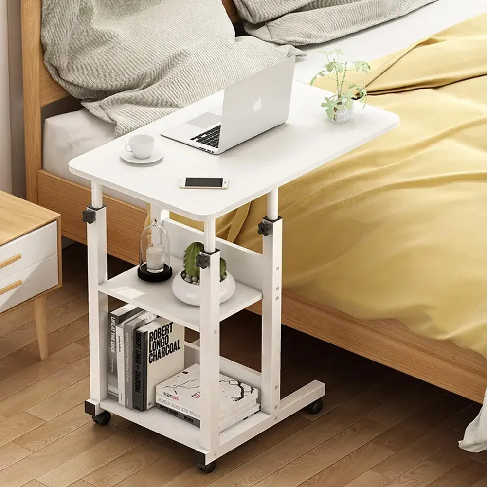 【Breeins】Height Adjustable Mobile Table Overbed Desk with Wheels