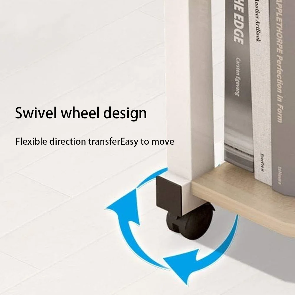 【Breeins】Height Adjustable Mobile Table Overbed Desk with Wheels