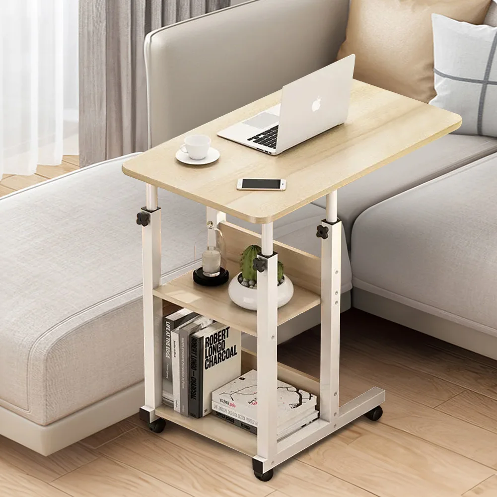 【Breeins】Height Adjustable Mobile Table Overbed Desk with Wheels
