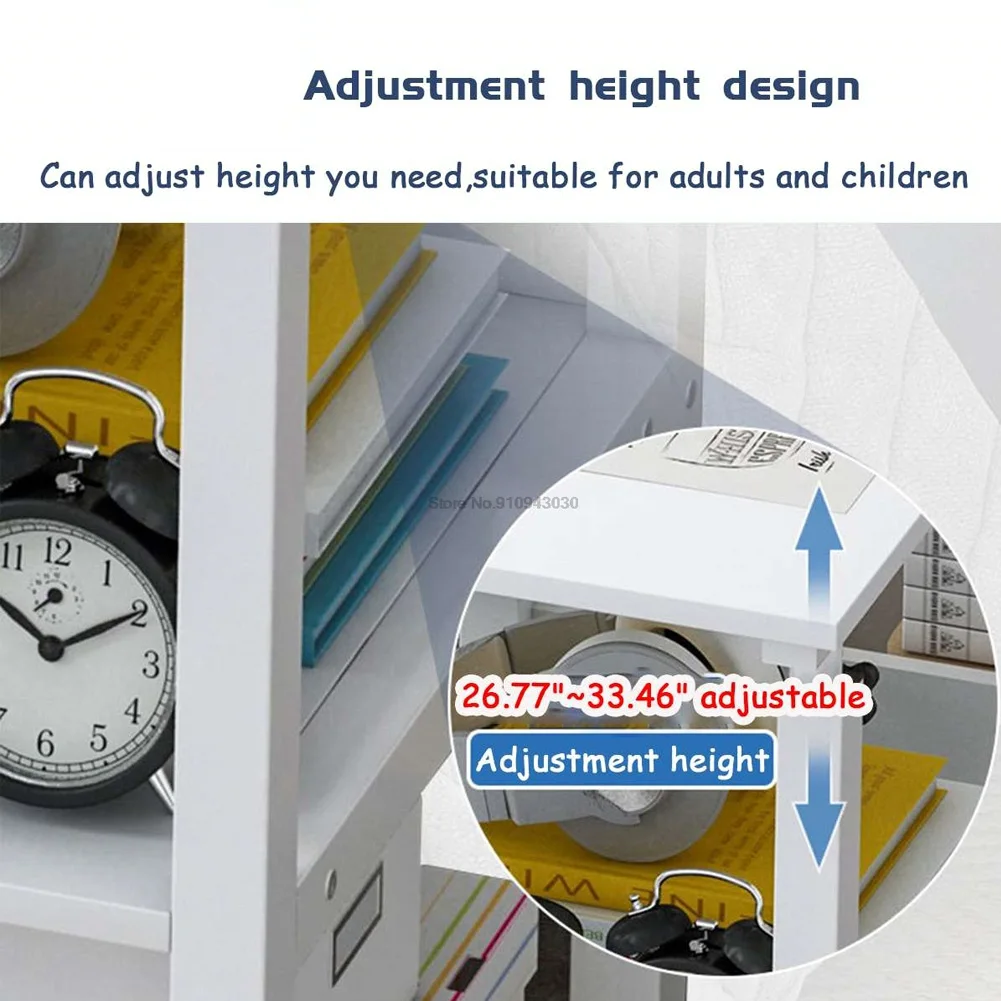 【Breeins】Height Adjustable Mobile Table Overbed Desk with Wheels