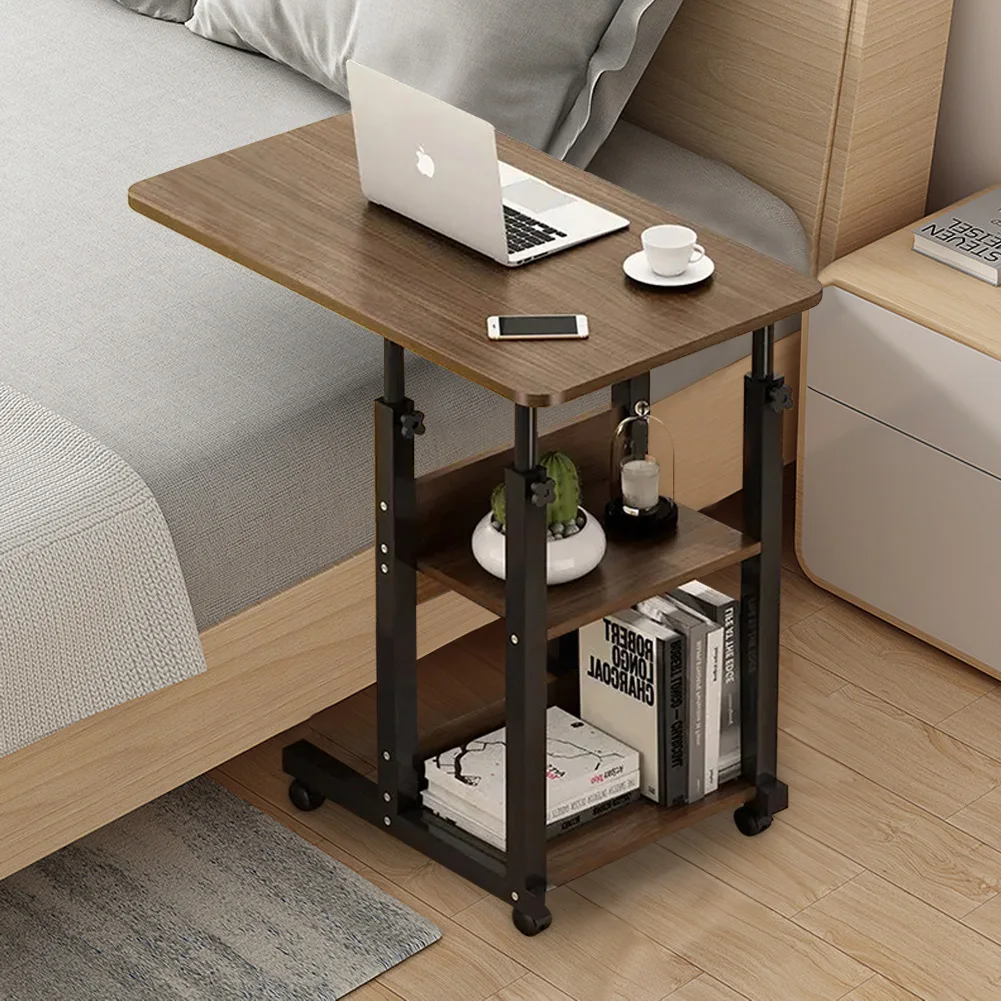 【Breeins】Height Adjustable Mobile Table Overbed Desk with Wheels