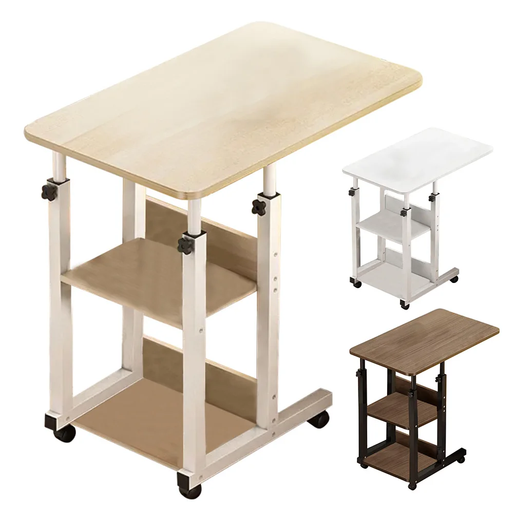 【Breeins】Height Adjustable Mobile Table Overbed Desk with Wheels