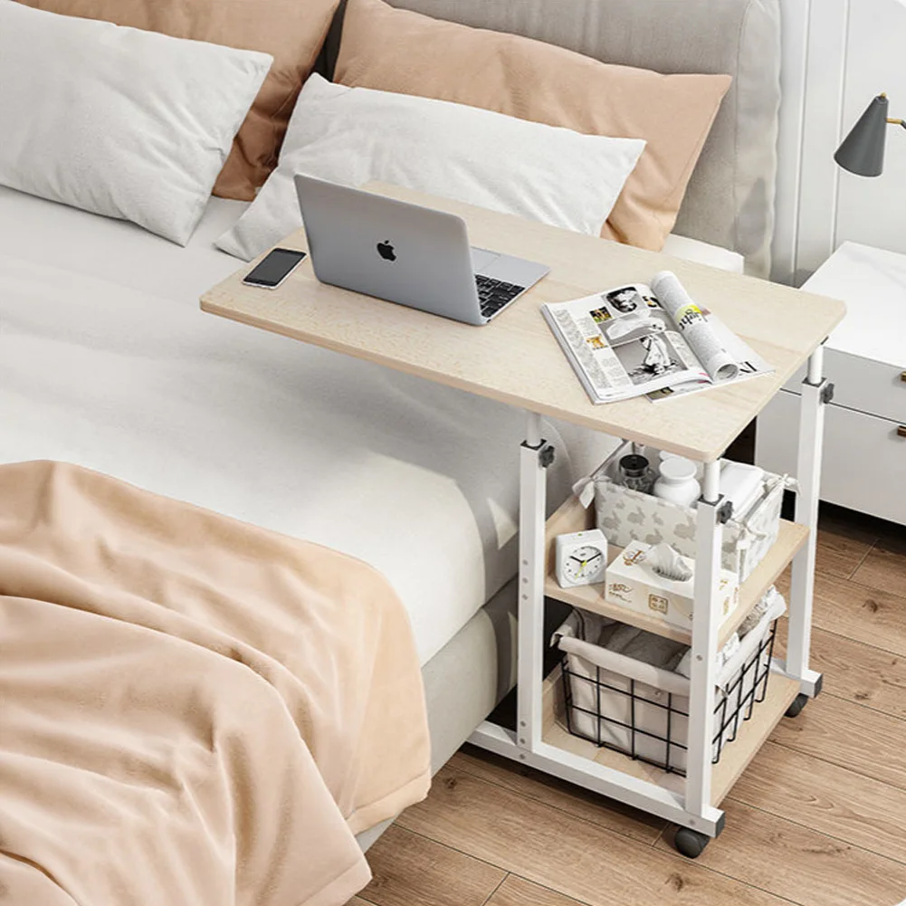 【Breeins】Height Adjustable Mobile Table Overbed Desk with Wheels