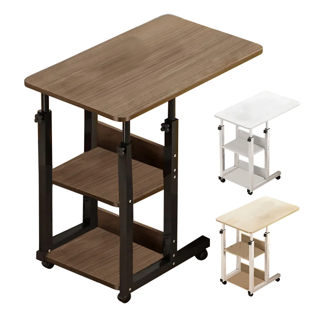 【Breeins】Height Adjustable Mobile Table Overbed Desk with Wheels