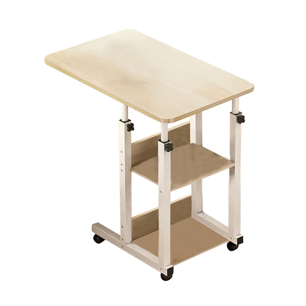 【Breeins】Height Adjustable Mobile Table Overbed Desk with Wheels