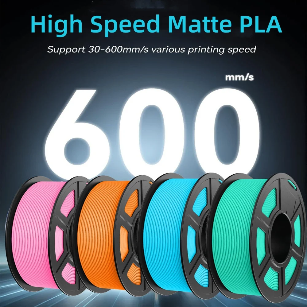 JAYO 2 Rolls 3D High Speed Matte PLA Printer Filament 1.75mm Neatly Wound PLA Filament with Matte Finish Print with 99% FDM 3D