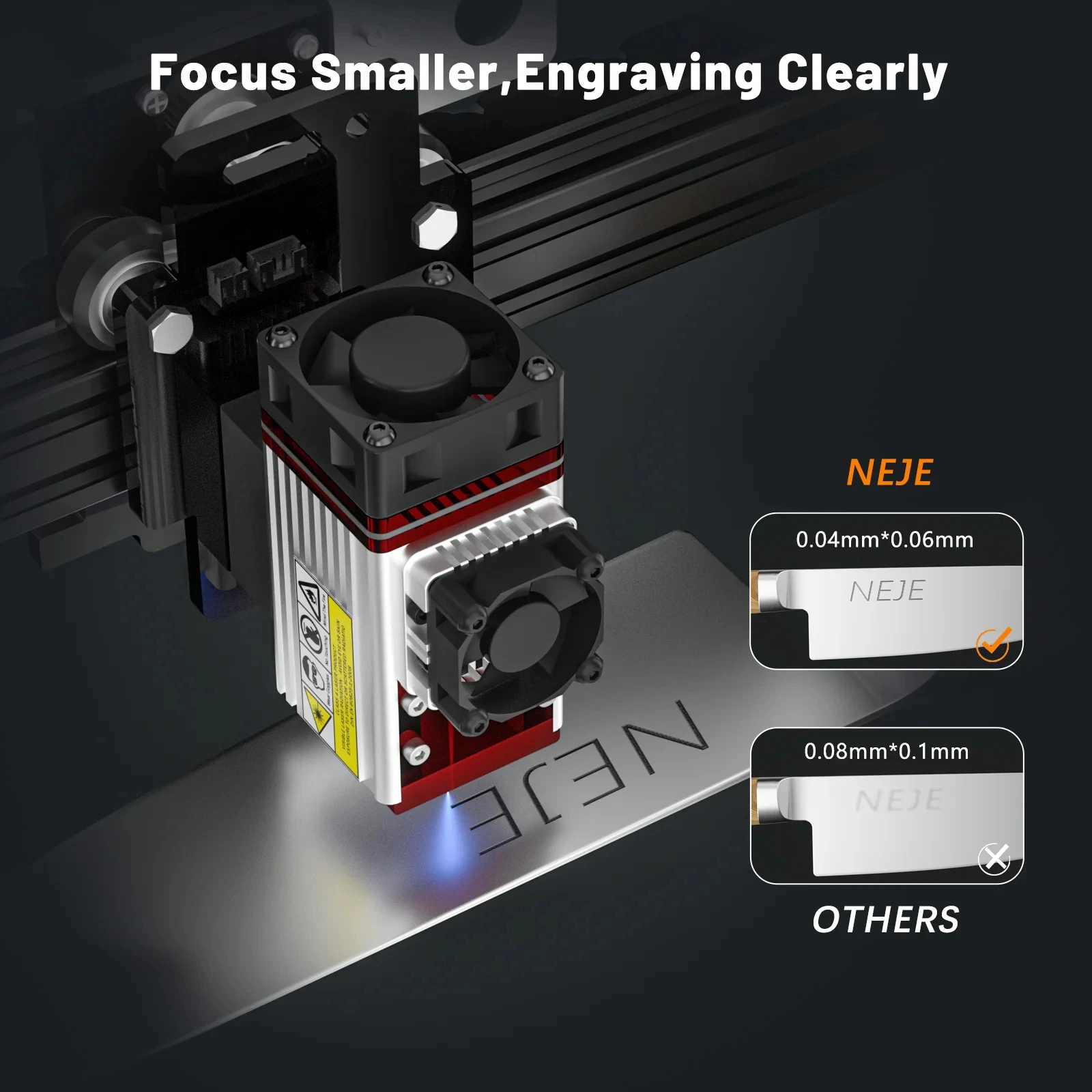 NEJE 5 A40630 20W Portable Small Laser Engraver Laser Cutting Machine for Logo Metal Wood Plastic Acrylic Leather Acrylc Beginne