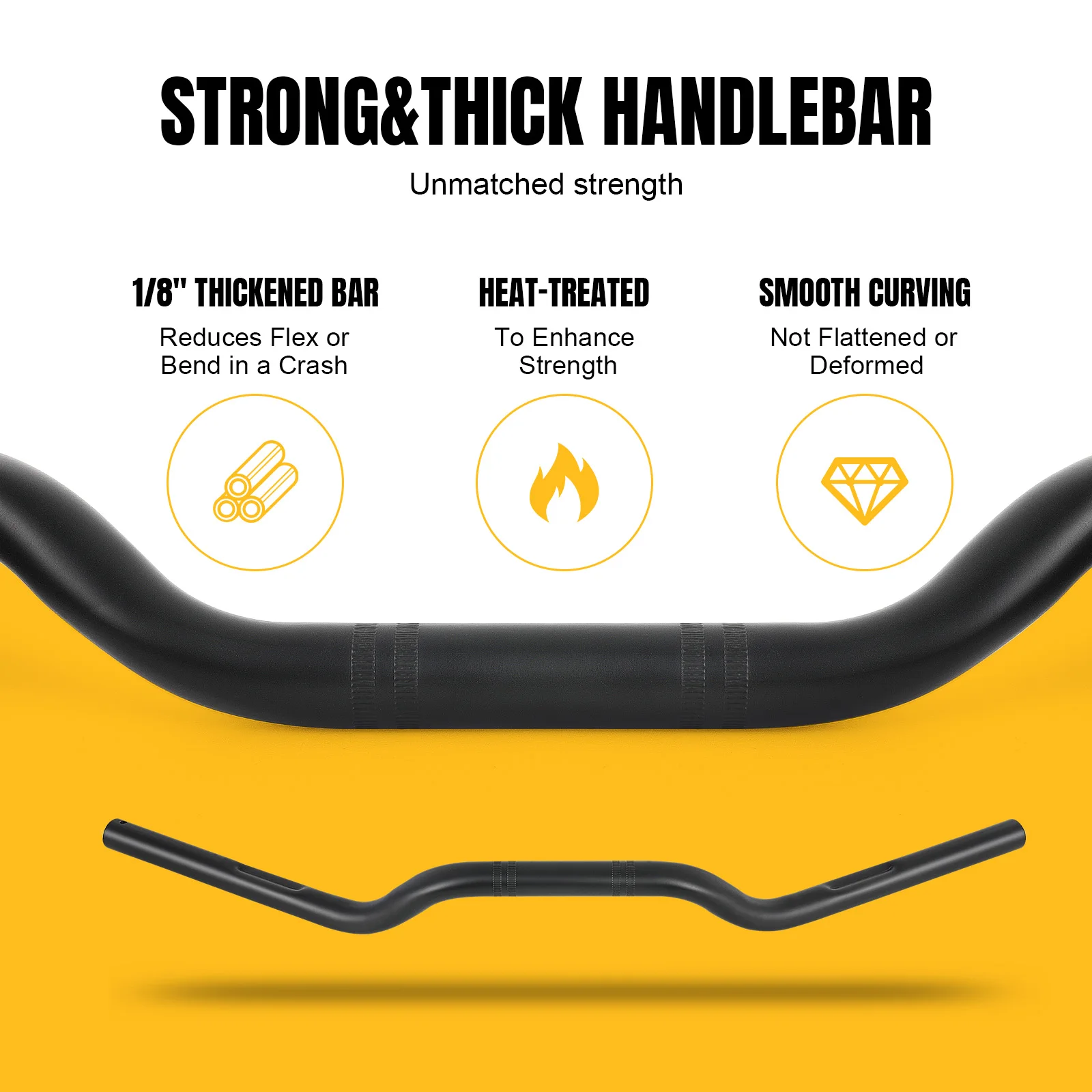 Universal 22mm 25mm Motorcycle Handlebar Handlebars Drag Bars For Cafe Race Bobber Motocross Dirt Pit Bike ATV Ebike Mini Bike
