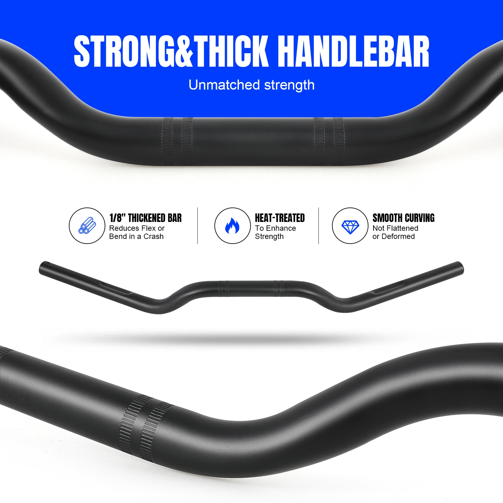 Universal 22mm 25mm Motorcycle Handlebar Handlebars Drag Bars For Cafe Race Bobber Motocross Dirt Pit Bike ATV Ebike Mini Bike