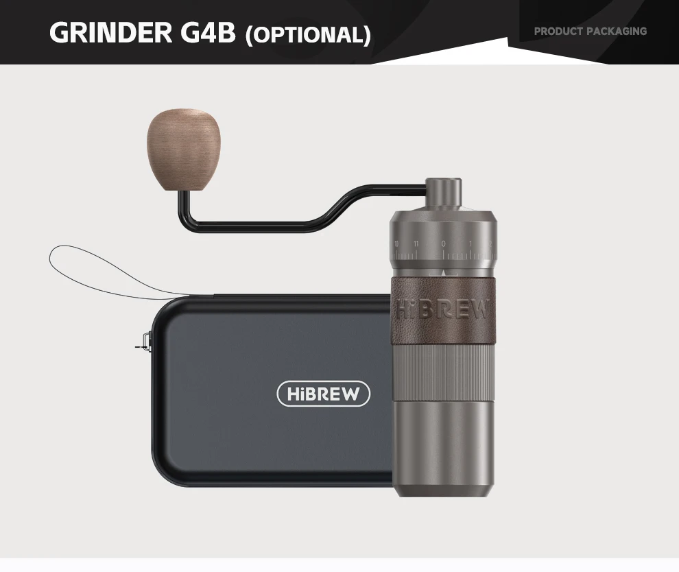 HiBREW H4C Portable Espresso Coffee Machine 3in1 Travel Coffee Maker 7500mAh Lithium Battery Self-Heating Ns DG Capsule & Ground