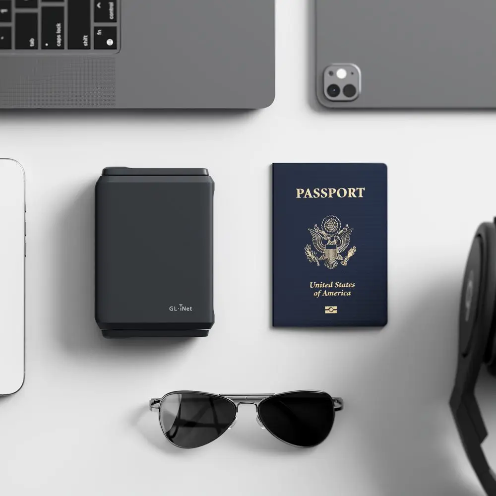 GL.iNet GL-BE3600 (Slate 7) Wi-Fi 7 Travel Router Dual-band Portable Travel Router, Pocket WiFi 7, 2.5G Router, Portable VPN Routers WiFi for Travel, Public Computer Routers, Business Trip, Mobile/RV/Cruise/Plane 