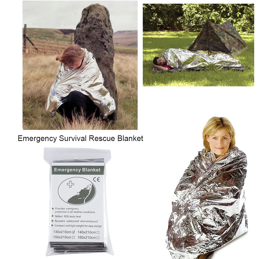 30-1PCS Emergency Rescue Blanket Outdoor Survive First Aid survival blanket Military Rescue Kit Rescue Foil Thermal Blanket 