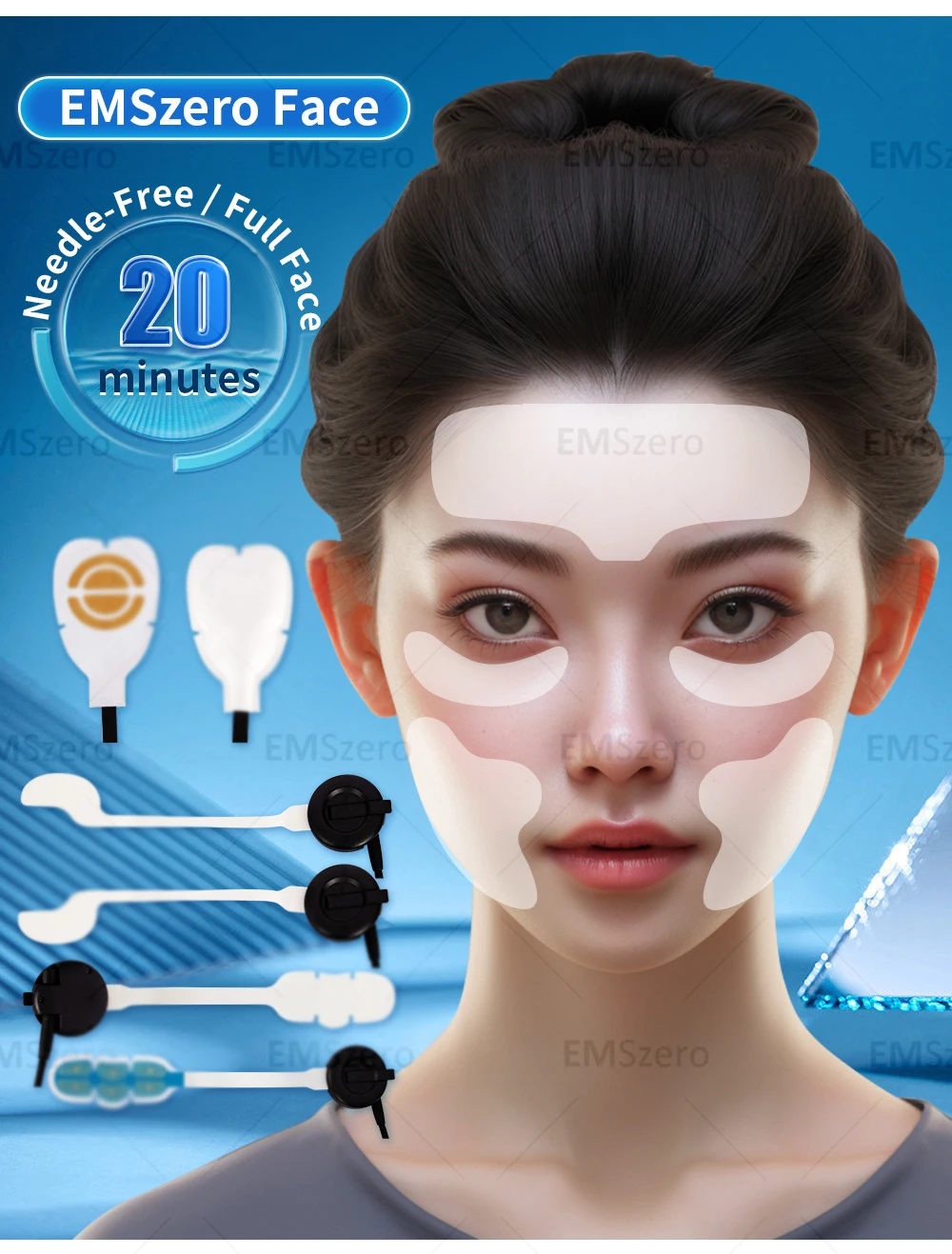 PE Face EMS Anti Aging Face Lift Facial Skin Tighten Lifting Machine Wrinkle Reduction Female Strong Pulsed Electromagnetic SPA