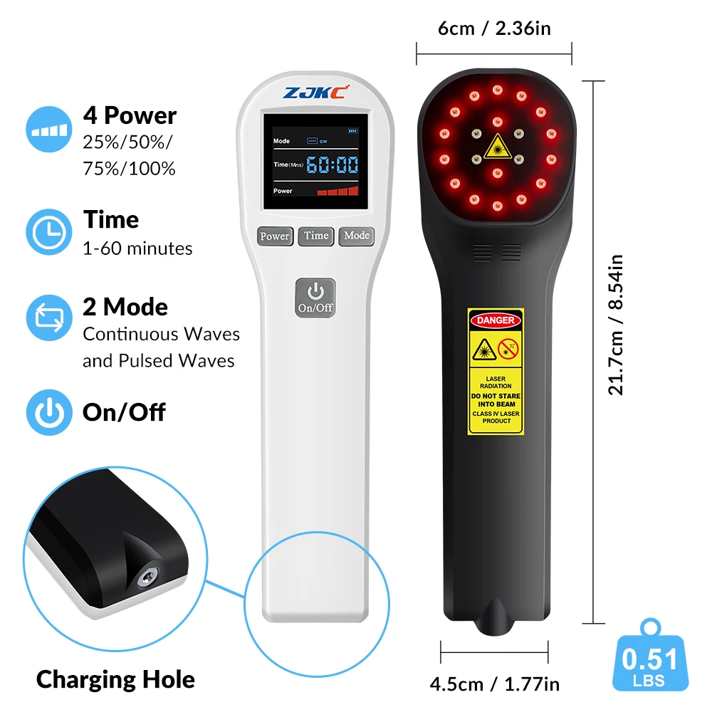 880mW Home Use Pain Relief Machine for Human And Pets Portable Red Light Cold Laser Physiotherapy Wound Healing & Arthritis