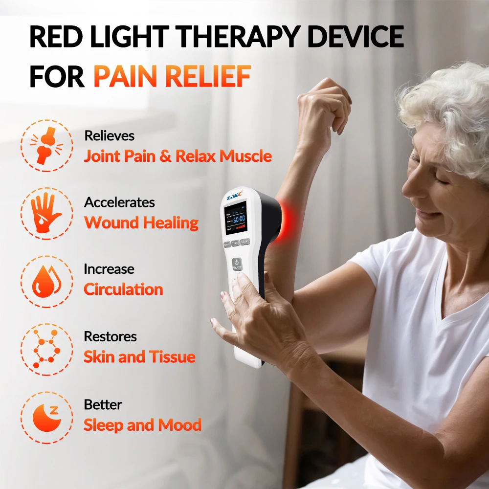 880mW Home Use Pain Relief Machine for Human And Pets Portable Red Light Cold Laser Physiotherapy Wound Healing & Arthritis