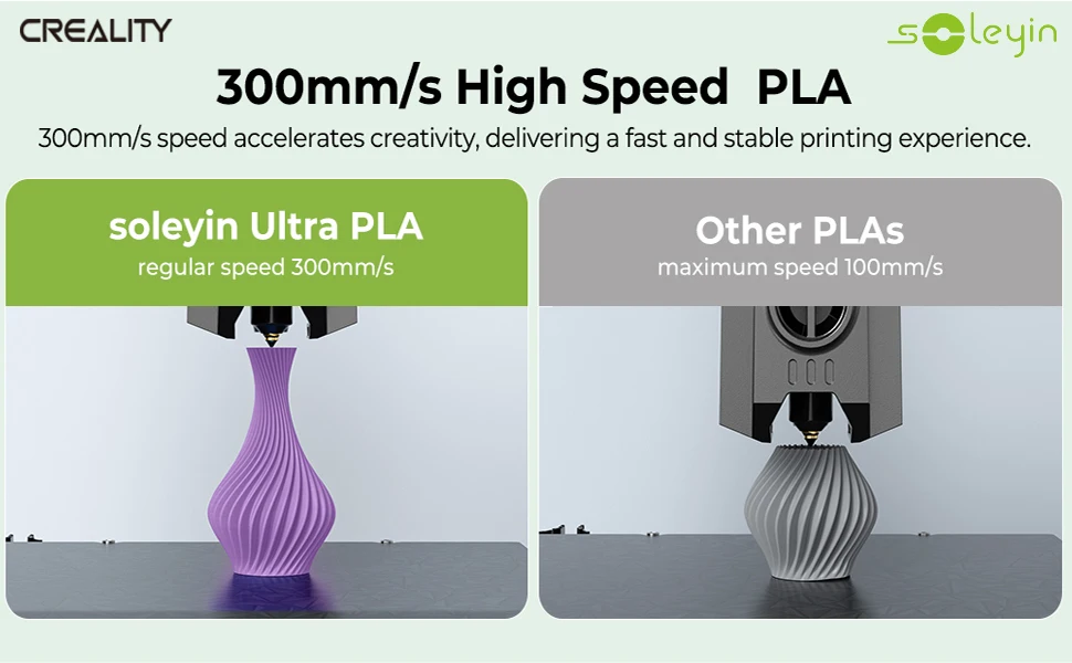 3/5/10 PCS Creality Soleyin Ultra PLA 1.75mm 3D Printer Filament Hi-Strength Low-Shrink Eco-Friendly for Creality K1 MAX/ K1C