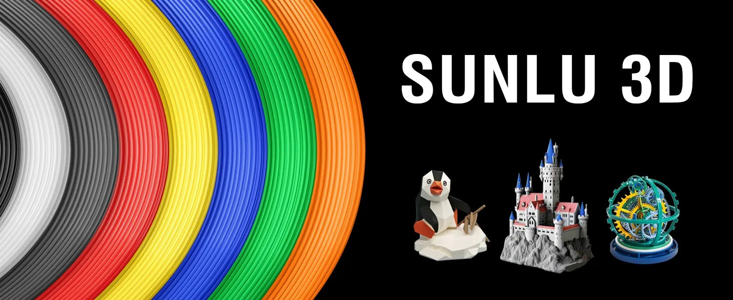 SUNLU 5KG PETG /Clear 3D Printer Filament 1.75mm 1000g Spool (2.2lbs) Neatly Arranged No Knot Filament Fit Most FDM Printer