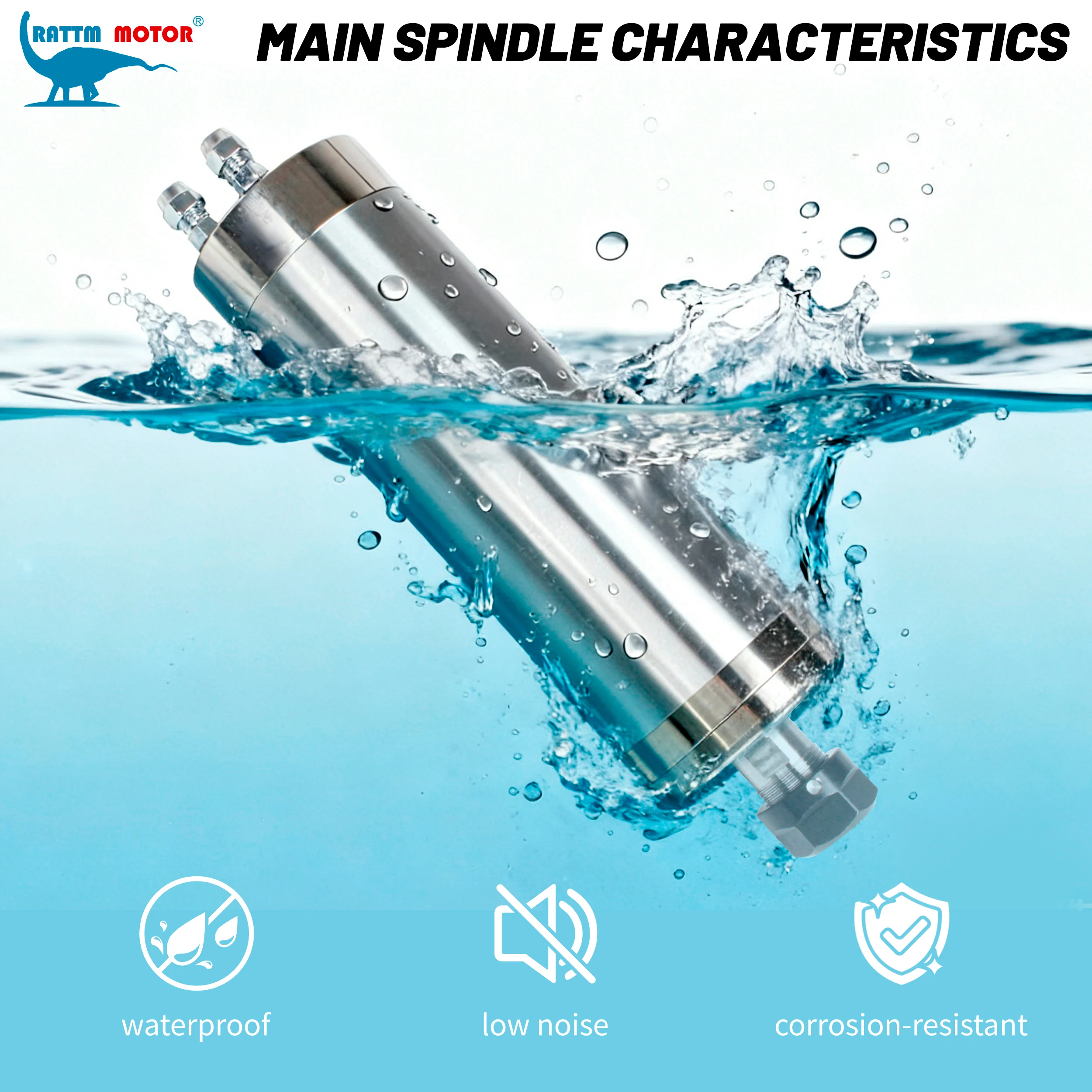 2.2KW 220V ER20 CNC Router Milling Kit Waterproof Water Cooled Spindle Motor For Metal