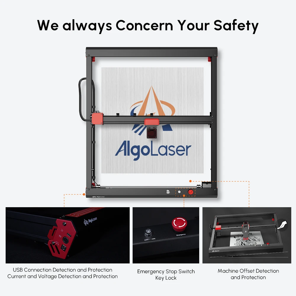Algolaser Alpha 10W Laser Engraver Laser Cutter 12000mm/min DIY Gifts Handmade Business Tools For DIY Wood Metal Acrylic Leather