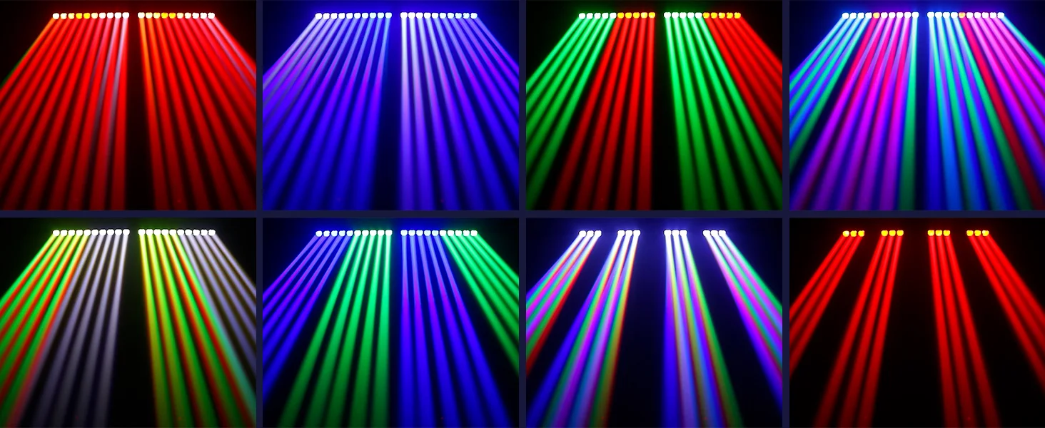 LeLeght 250W RGBW Beam Wall Washer Light 4 IN 1 Wall Washing Rotatable Lamp Stage Swing Dot Light for Party Concert Disco DJ