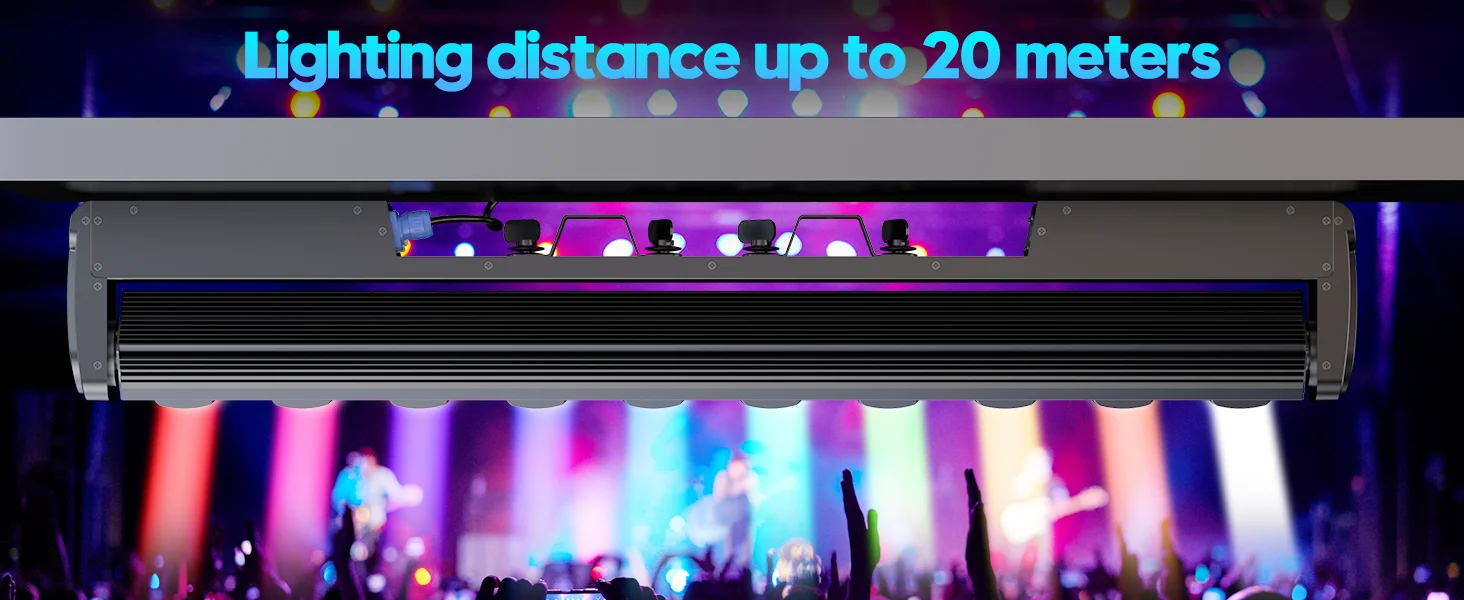 LeLeght 250W RGBW Beam Wall Washer Light 4 IN 1 Wall Washing Rotatable Lamp Stage Swing Dot Light for Party Concert Disco DJ