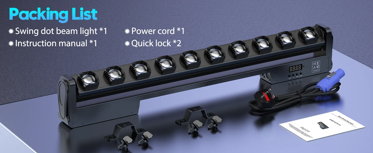LeLeght 250W RGBW Beam Wall Washer Light 4 IN 1 Wall Washing Rotatable Lamp Stage Swing Dot Light for Party Concert Disco DJ