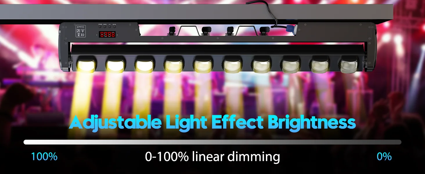 LeLeght 250W RGBW Beam Wall Washer Light 4 IN 1 Wall Washing Rotatable Lamp Stage Swing Dot Light for Party Concert Disco DJ