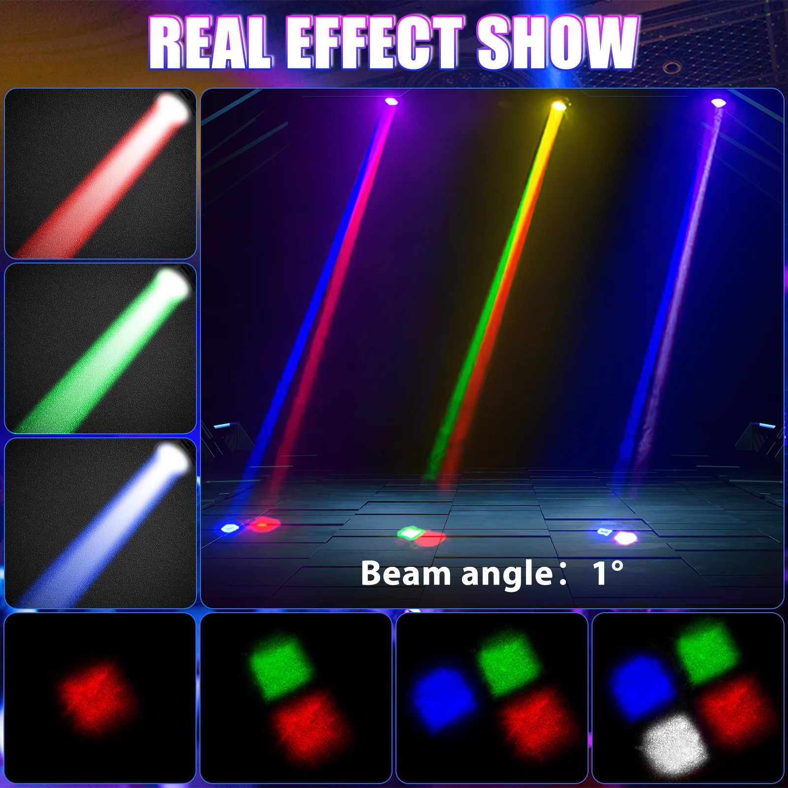 LeLeght Mini LED RGBW Moving Head Light 4 in 1 100W Stage Light 11/13CH DMX512 Voice-activated For Bar Disco Stage Effect Light