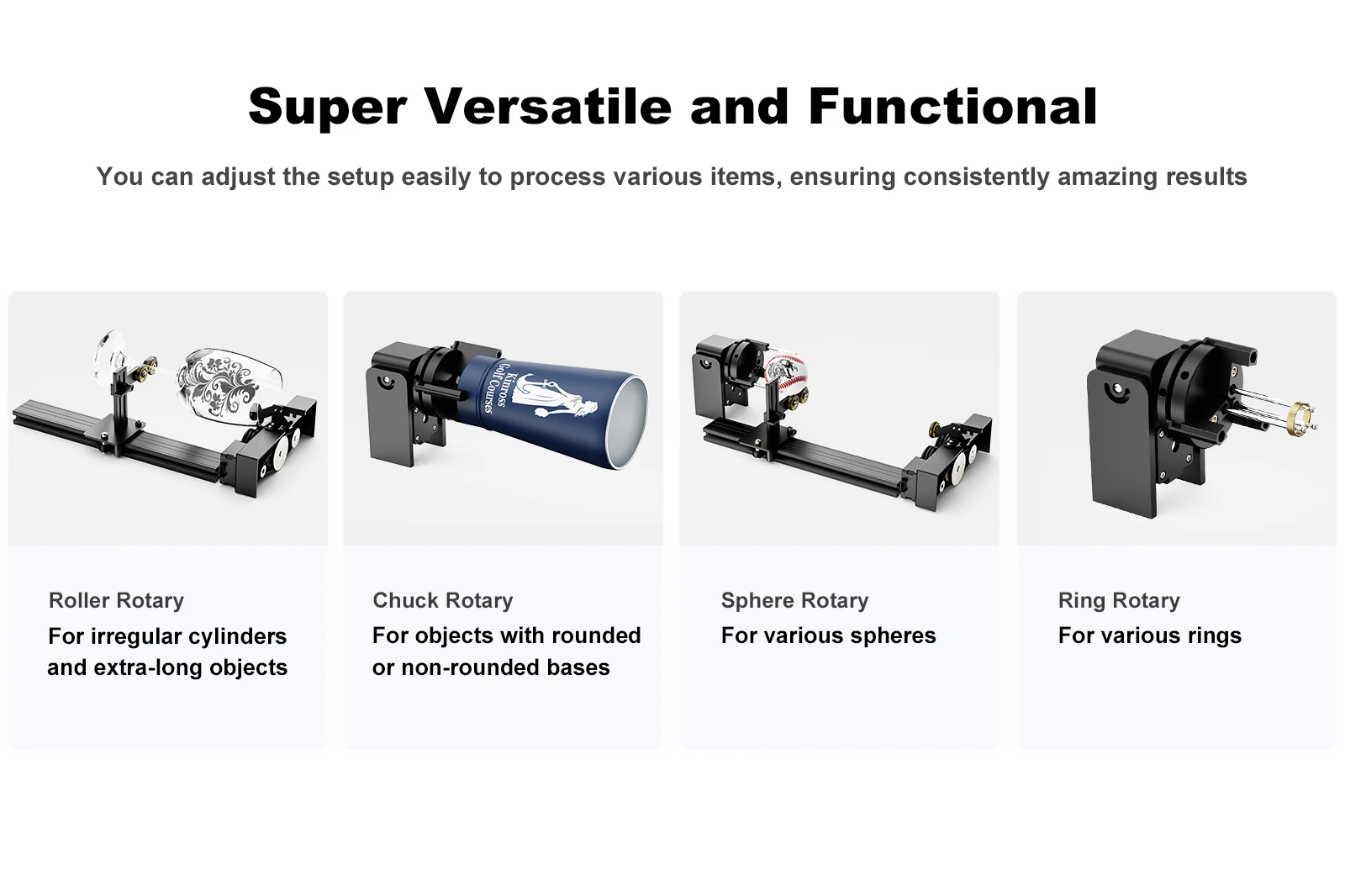 Twotrees TS5 Rotary Laser Engraver 30% Slimmer Body For Cups CNC Machine Laser Engraving Spheres And Circles Tools