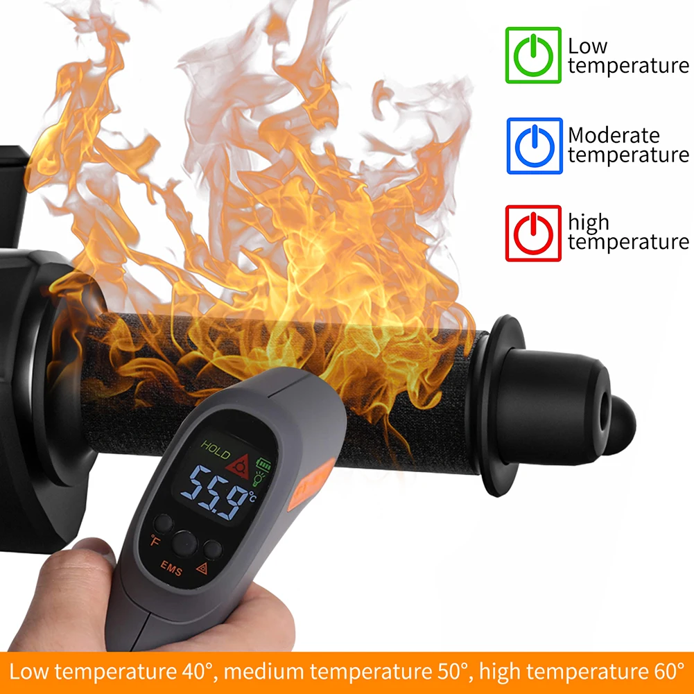 Motorbike Handle Handlebar Warmer 12V Heated Motorcycle Handlebar Grips Waterproof Bicycle Grips Heating Pad 3 Gear Temperature