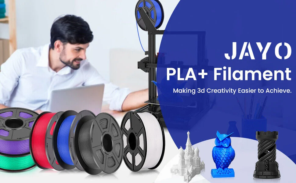 JAYO 3D PETG / PLA Plus / PLA Matte Printer Filament 1.75mm 3D Print Range High Flow Speedy PETG 3D Printer Filament For 3D
