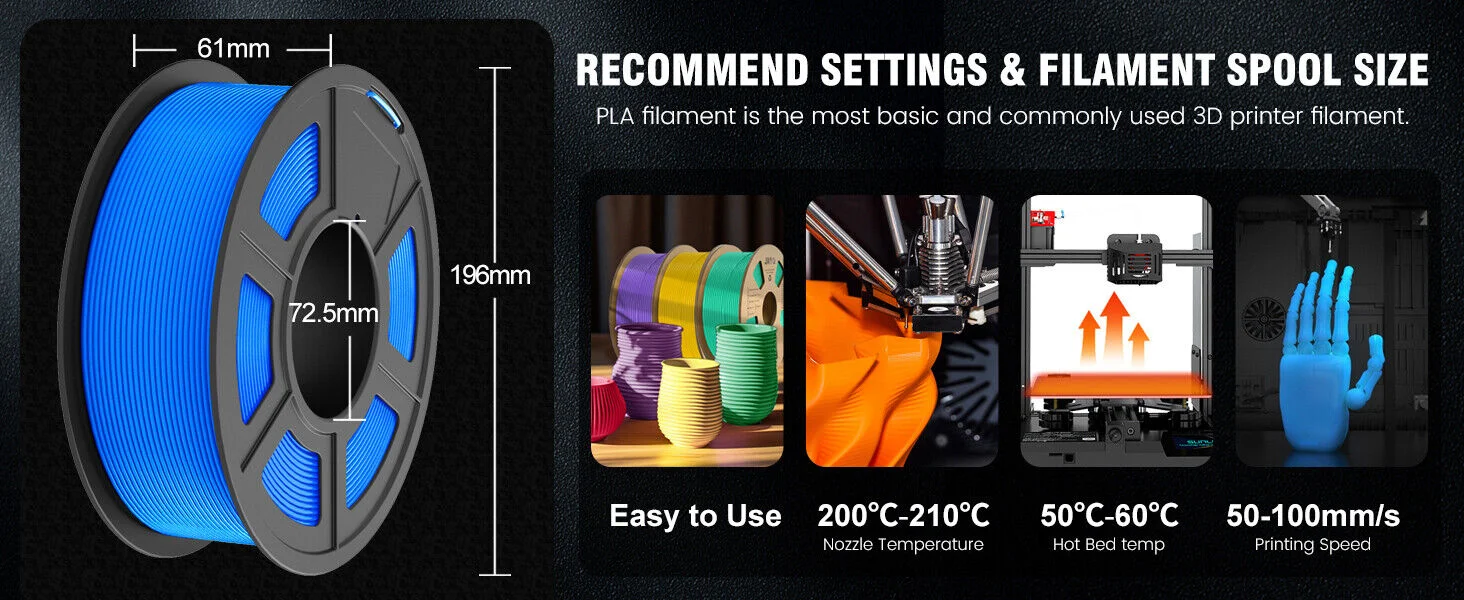 JAYO 3D PETG / PLA Plus / PLA Matte Printer Filament 1.75mm 3D Print Range High Flow Speedy PETG 3D Printer Filament For 3D
