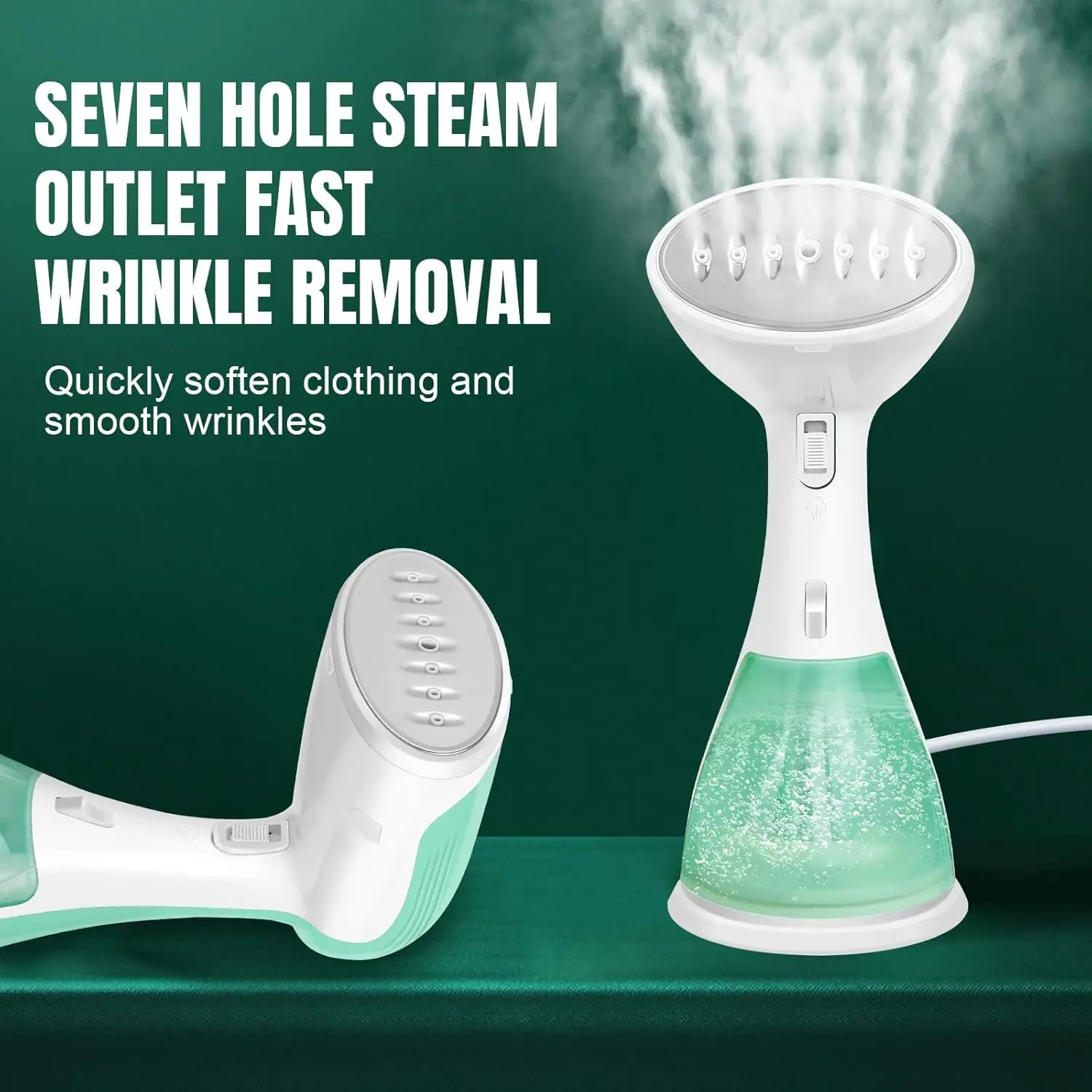 Handheld Clothes Steamer, Portable Garment Steamer Clothing for Home Office Travel, 30s Fast Heat-up 1500W Steam Iron with 300ML