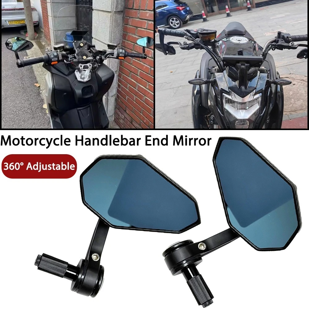 Universal 7/8"Motorcycle Bar End Rearview Mirror Side Mirrors For DUKE250 DUKE390 Suzuki Yamaha MT03 Motorcycle Accessories