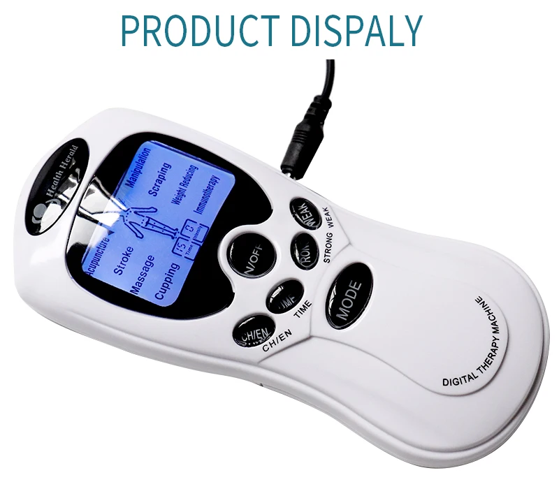 Electric Pulse Massager Muscle Stimulator Full Body Relax TENS Unit Machine Neck Back Arm Leg Relax Massage with Electrodes