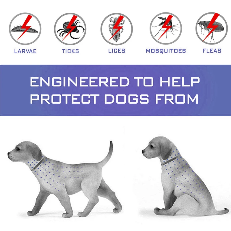 Extendable Pet Dogs Flea Collar Antiparasitic Calming Necklace Personalized Anti-Flea and Tick Mosquito for Big Dog Puppy Cat