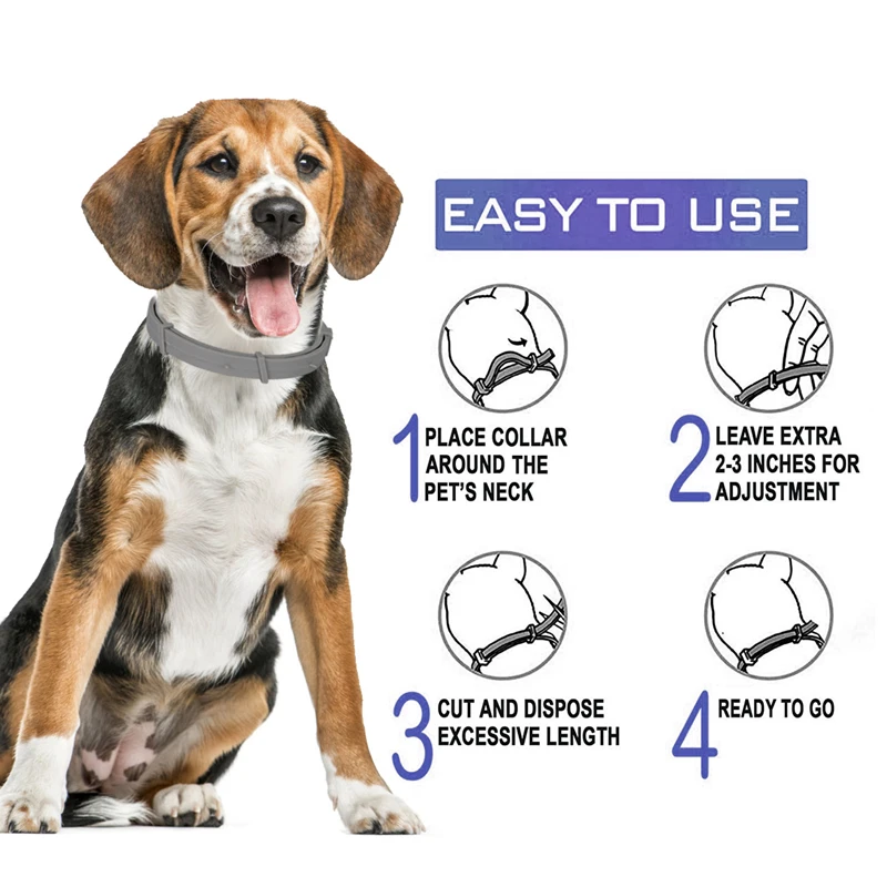 Extendable Pet Dogs Flea Collar Antiparasitic Calming Necklace Personalized Anti-Flea and Tick Mosquito for Big Dog Puppy Cat