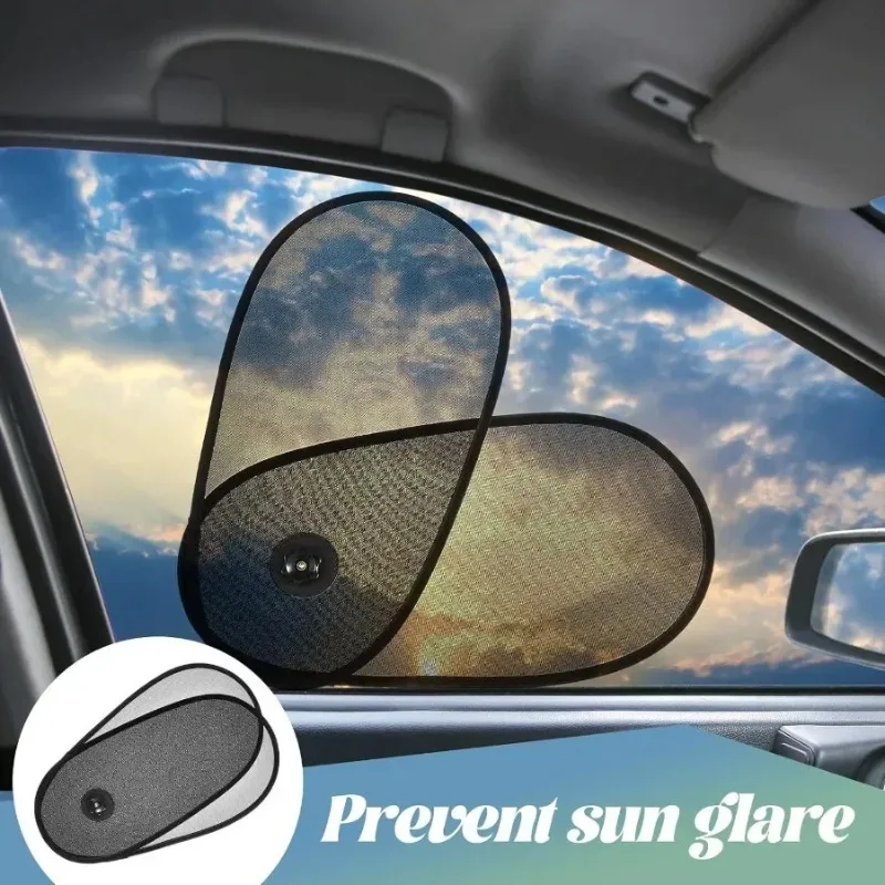 2/4-Piece 1/2 Sets Car Window Sun Shade Set, Adjustable Rotatable Side Window Sun Visor for Windshield, Fit Sun Protection