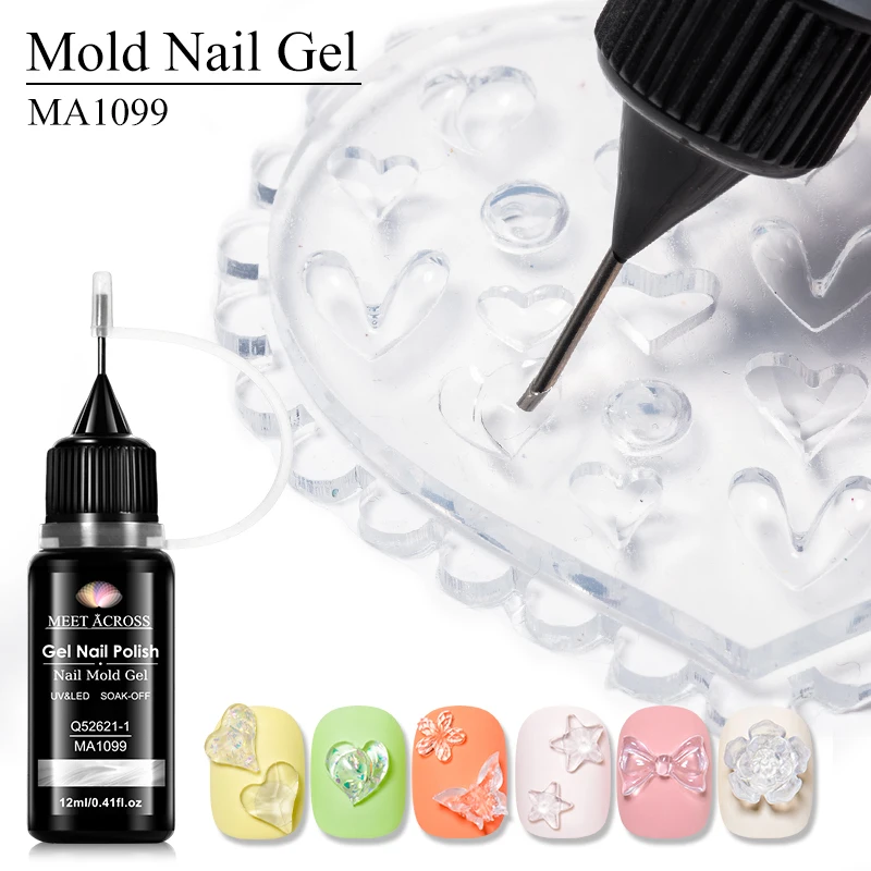 2pcs 12ml 3D Mold Nail Gel Nail Modeling Gel Nail Polish DIY for Flower Butterfly Design Soak Off UV Gel Varnish Nail Supplies